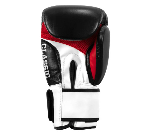 Рукавички боксерські шкіряні з бинтами TITLE Classic Leather 2.0 розмір 12 унцій, чорно-білі