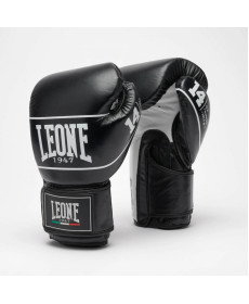 Рукавички боксерські Leone Shok Pro 10 унцій, чорно-білі