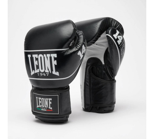 Рукавички боксерські Leone Shok Pro 10 унцій, чорно-білі