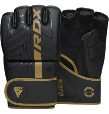 Рукавички для ММА RDX F6 KARA Matte Golden розмір M, чорно-золотисті