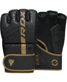Рукавички для ММА RDX F6 KARA Matte Golden розмір M, чорно-золотисті