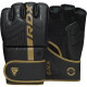 Рукавички для ММА RDX F6 KARA Matte Golden розмір M, чорно-золотисті