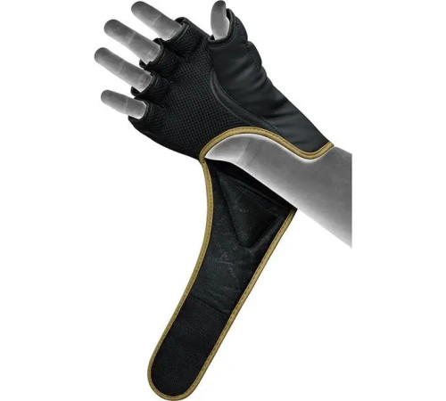 Рукавички для ММА RDX F6 KARA Matte Golden розмір M, чорно-золотисті