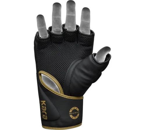 Рукавички для ММА RDX F6 KARA Matte Golden розмір XL, чорно-золотисті