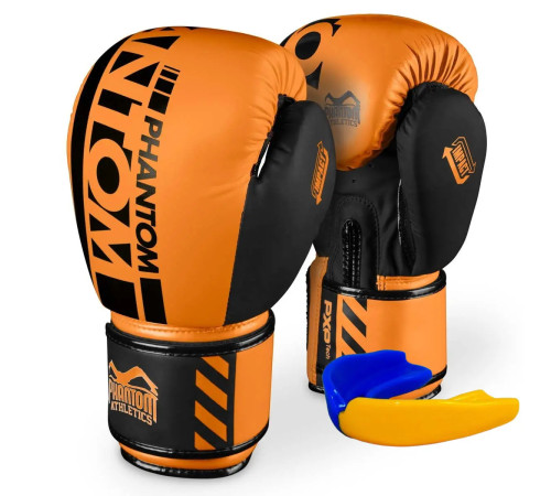 Рукавички боксерські з капою Phantom APEX Neon розмір 10 унцій, чорно-оранжеві