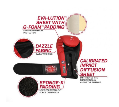 Рукавички боксерські RDX A5 Apex 12 унцій, червоні