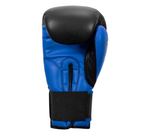 Рукавички боксерські шкіряні з бинтами TITLE Boxing Dynamic Strike розмір 14 унцій, чорно-сині