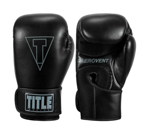 Рукавички боксерські з капою TITLE Boxing Vegan Fitness розмір 16 унцій, чорні