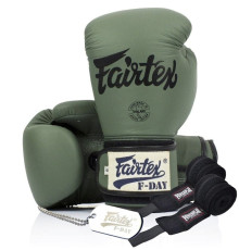 Рукавички боксерські з бинтами Fairtex BGV11 Green 12 унцій