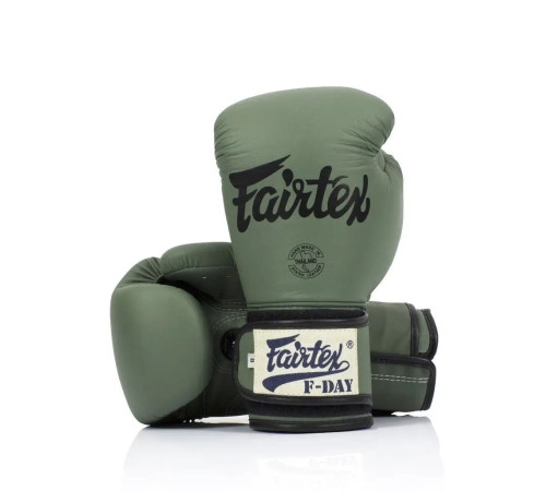 Рукавички боксерські з бинтами Fairtex BGV11 12 унцій, зелені