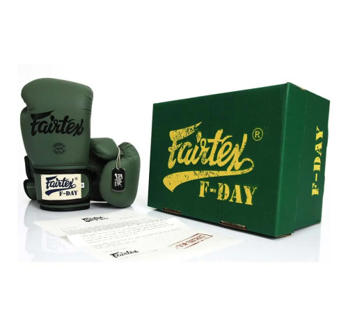 Рукавички боксерські з бинтами Fairtex BGV11 12 унцій, зелені