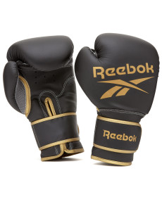 Рукавички боксерські Reebok RSCB-12010GB-14 розмір 14 унцій, чорно-золотисті