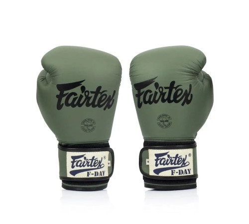 Рукавички боксерські з бинтами Fairtex BGV11 16 унцій, зелені
