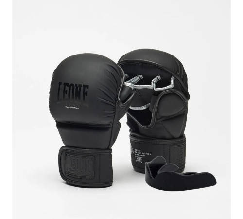 Рукавички греплінгові для ММА з капою Leone BLACK Edition розмір S, чорні
