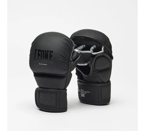 Рукавички греплінгові для ММА з капою Leone BLACK Edition розмір S, чорні