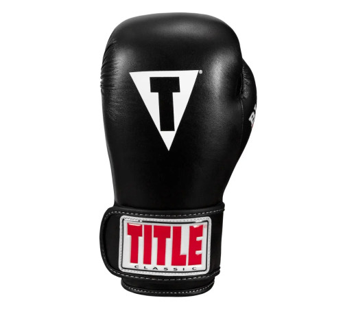 Рукавички боксерські з бинтами TITLE Classic Black Max розмір 8 унцій, чорні
