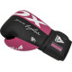 Боксерські рукавиці RDX BOXING GLOVES REX F4 12 унцій, чорно-рожеві