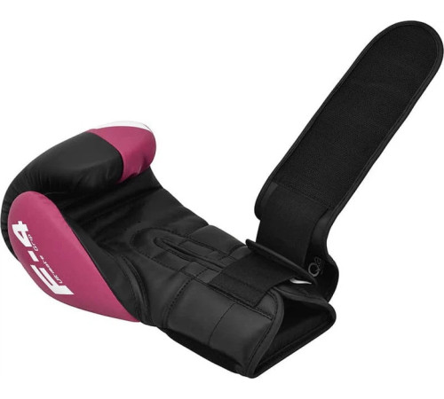 Боксерські рукавиці RDX BOXING GLOVES REX F4 12 унцій, чорно-рожеві