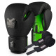 Рукавички боксерські з бинтами Phantom Galaxy розмір 10 унцій, чорно-зелені