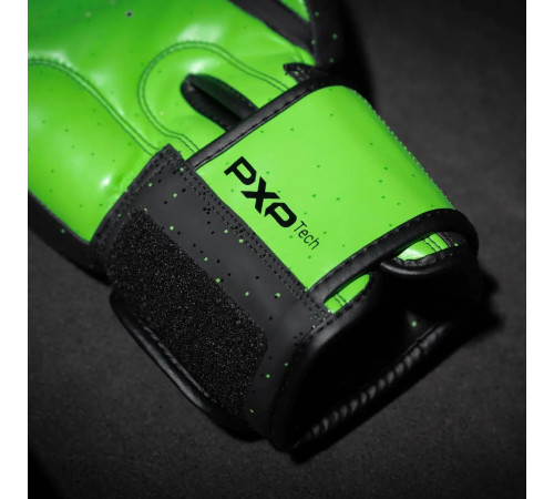 Рукавички боксерські з бинтами Phantom Galaxy розмір 10 унцій, чорно-зелені