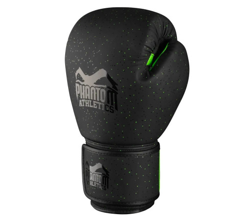 Рукавички боксерські з бинтами Phantom Galaxy розмір 10 унцій, чорно-зелені