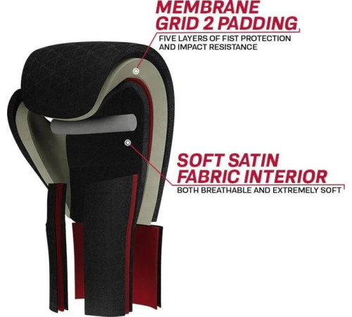 Боксерські рукавиці RDX BOXING GLOVES REX F4 16 унцій, чорно-білі