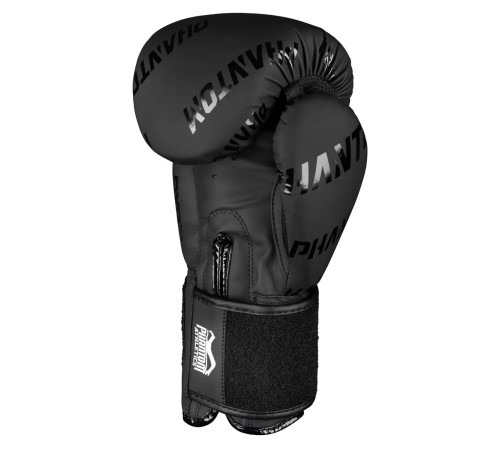 Рукавички боксерські з бинтами Phantom APEX Velcro розмір 12 унцій, чорно-білі