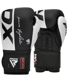 Боксерські рукавиці RDX BOXING GLOVES REX F4 14 унцій, чорно-білі