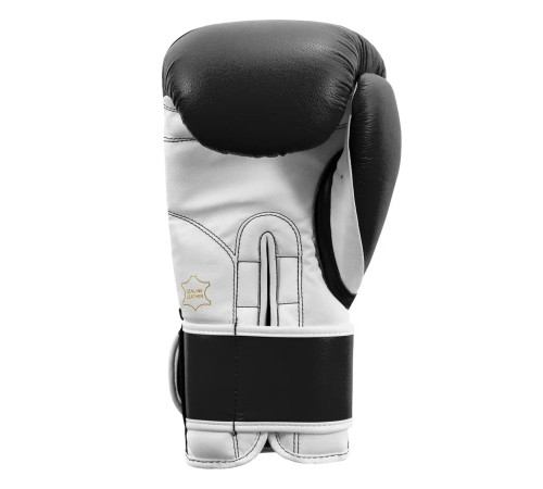 Рукавички боксерські шкіряні з бинтами TITLE Boxing Pro Style 3.0 розмір 14 унцій, чорно-білі