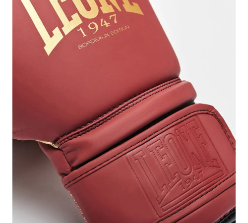 Рукавички боксерські Leone GN059X BORDEAUX ED розмір 12 унцій, бордові