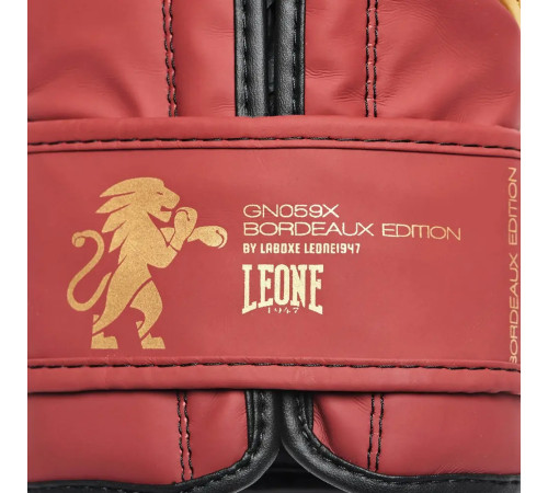 Рукавички боксерські Leone GN059X BORDEAUX ED розмір 12 унцій, бордові