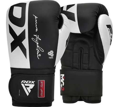 Боксерські рукавиці RDX BOXING GLOVES REX F4 12 унцій, чорно-білі