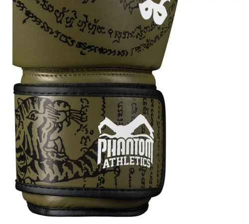 Рукавички боксерські з бинтами Phantom Muay Thai розмір 14 унцій, хакі