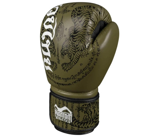 Рукавички боксерські з бинтами Phantom Muay Thai розмір 14 унцій, хакі