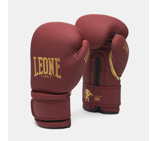 Рукавички боксерські з капою Leone GN059X BORDEAUX ED розмір 14 унцій, бордові