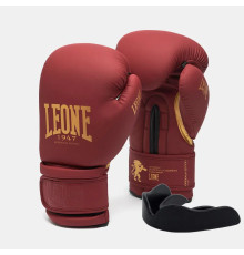 Рукавички боксерські з капою Leone GN059X BORDEAUX ED розмір 14 унцій, бордові