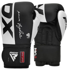 Боксерські рукавиці RDX BOXING GLOVES REX F4 10 унцій, чорно-білі