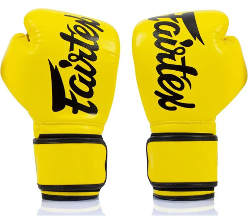 Рукавички боксерські з бинтами Fairtex BGV14 10 унцій, жовті