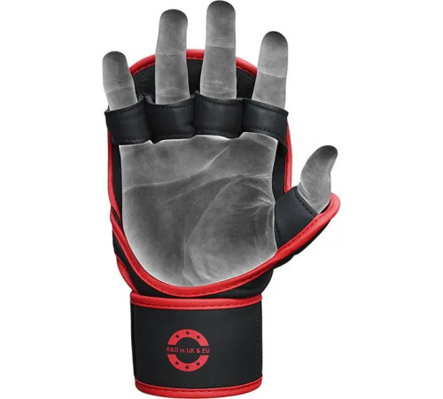 Рукавички греплінгові для ММА RDX F6 KARA Matte Plus розмір L/XL, чорно-червоні