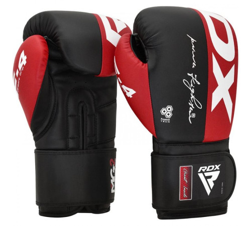 Рукавички боксерські RDX F4 14 унцій, чорно-червоні