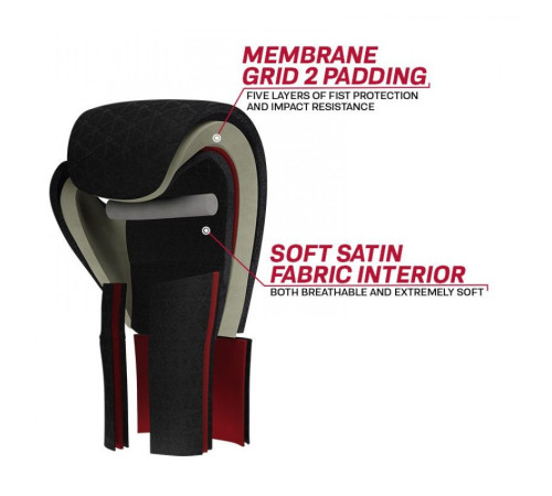 Рукавички боксерські RDX F4 16 унцій, чорно-червоні