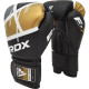 Боксерські рукавиці RDX BOXING GLOVES BGR-F7 16 унцій, чорно-золотий