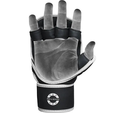 Рукавички греплінгові для ММА RDX F6 KARA Matte Plus розмір L/XL, чорно-білі