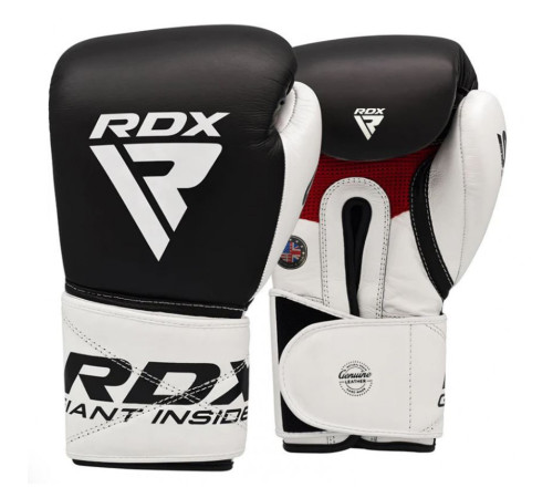 Рукавички боксерські RDX Pro Gel S5 10 унцій, чорно-білій