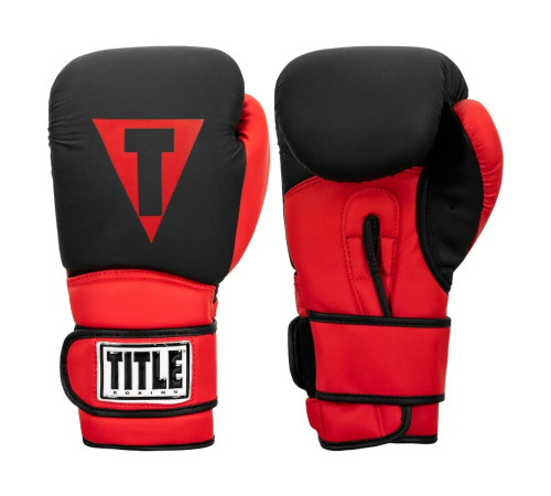 Рукавички боксерські з бинтами TITLE Boxing Guts and Glory розмір 10 унцій, чорно-червоні