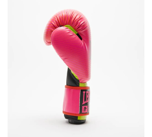 Рукавички боксерські з капою Leone GN313 WAVES розмір 10 унцій, рожеві