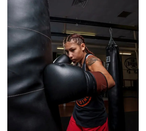 Рукавички боксерські шкіряні з бинтами TITLE Boxing Honorary розмір 12 унцій, чорні