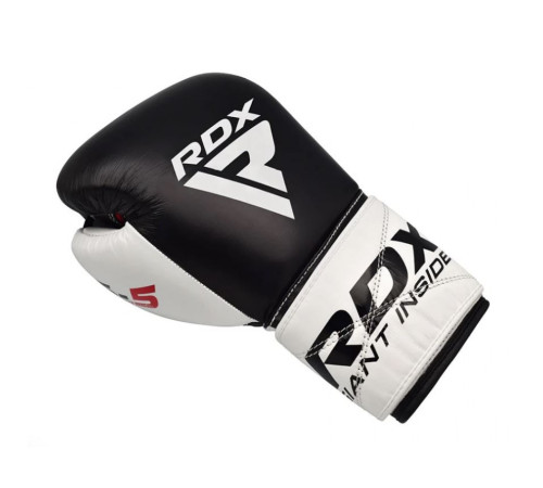 Рукавички боксерські RDX Pro Gel S5 14 унцій, чорно-білі