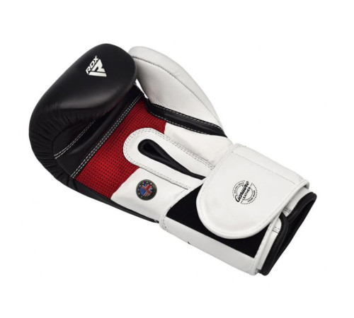 Рукавички боксерські RDX Pro Gel S5 14 унцій, чорно-білі