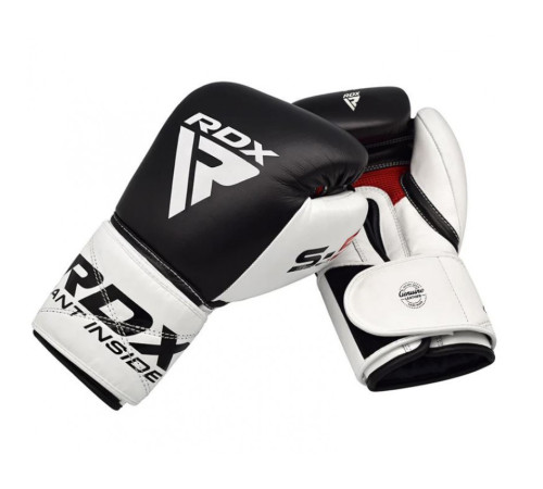 Рукавички боксерські RDX Pro Gel S5 14 унцій, чорно-білі